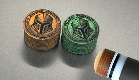 Paladin Precision layered leather pool cue tip